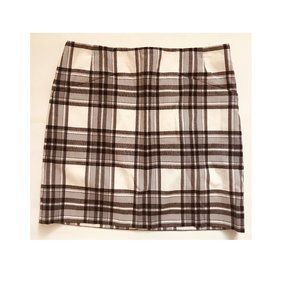 Outback Red white/gray plaid midi skirt Size 4